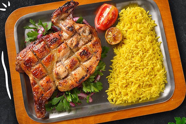 نصف فراخ مشوي